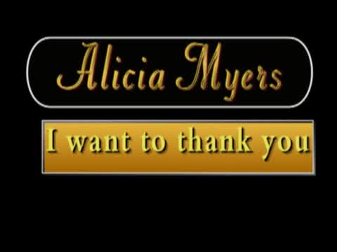 Alicia Myers - I Want to Thank You